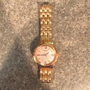 Fossil gold watch
